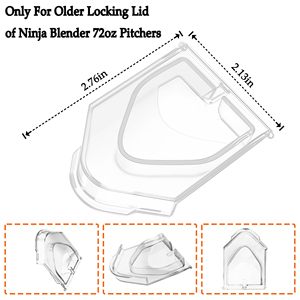 Tapa abatible para vaso de licuadora Ninja de 72 oz, accesorios de repuesto para tapa de jarra cuadrada BL660 BL740 BL770 BL771 BL772 - Product Image 2