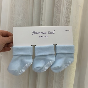 JC ถุงเท้าผ้าฝ้ายสำหรับ0-6Months สำหรับเด็กแรกเกิดถุงเท้าพื้นกันลื่นสำหรับคลาน - Product Image 3