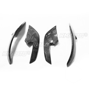 Juego de 4 Alerones Laterales de Fibra de Carbono para Parachoques Delantero, Compatibles con Audi RS3 RS4 RS5 RS6 RS7 2012-2017, Estilo Deportivo - Product Image 2