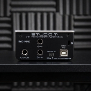 Аудиоинтерфейс Midiplus Studio <span class=keywords><strong>M1</strong></span> 2-вход/2-выход USB с шумоподавлением для подкастинга, 24-бит/192 кГц - Product Image 5