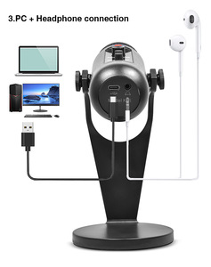 Set de Micrófono USB BHA K-6 para Teléfono Móvil y Computadora, Universal para Transmisión en Vivo, Transmisión de Juegos, Monitoreo en Tiempo <span class=keywords><strong>Real</strong></span>, OTG - Product Image 6