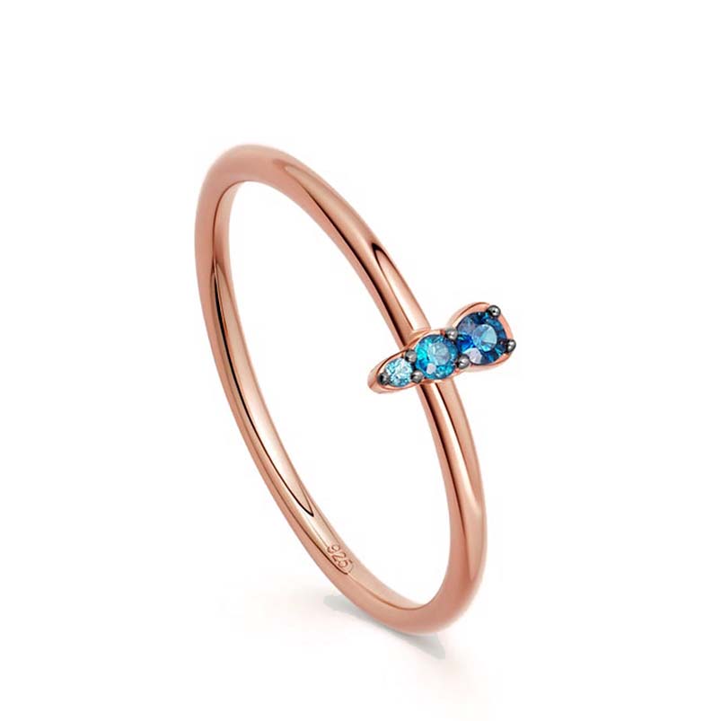 Oro Rosa-Piedra azul