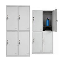 Casier à compartiments en acier à 4 portes, écologique, grande capacité, durable, design traditionnel, pour école, gymnase, employés