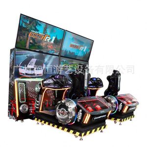 Machine de course de luxe à double écran grand format, dynamique 3D, thème anime urbain, équipement d'amusement, machine de conduite - Product Image 5
