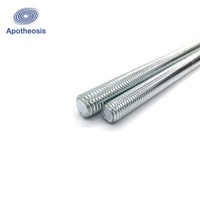 Q235B Non Alloy Steel Threaded Rod Electro Zinc Plated 1/4 Inch Stud for Construction Support, ASTM Standard Custom Cutting