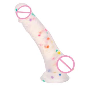 Dildo en silicone transparent avec base à ventouse évasée pour un jeu mains libres, jouets sexuels pour adultes pour femmes/débutantes - Product Image 5