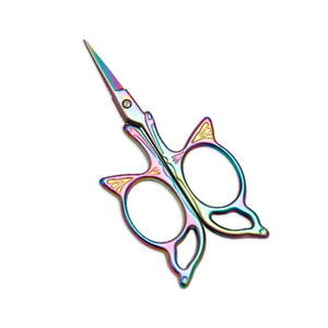 Retro <b>Style</b> Colored Titanium Embroidery Scissors Straight <b>Head</b> Stainless Steel Home Craft Supplies - Product Image 5