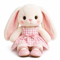 Peluche personnalisée mini lapin adorable, jouet en peluche, cadeau pour enfants, objet de collection, décoration, coton PP, polyester, lavable