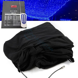 Rideau carré en velours étoilé LED avec télécommande, nouvelle arrivée, lumière bleue et blanche pour décorations de fête intérieure/extérieure - Product Image 4