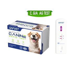 <span class=keywords><strong>Kit</strong></span> Safvet Veterinary <span class=keywords><strong>Giardia</strong></span> Gia pour le dépistage rapide de l'antigène de la maladie de <span class=keywords><strong>Giardia</strong></span> chez les chiens et les chats, <span class=keywords><strong>test</strong></span> rapide de <span class=keywords><strong>Giardia</strong></span> pour animaux de compagnie - Product Image 1