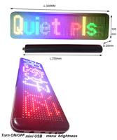 Smart App Programable Hd Píxeles Diy 4-Word Rgb Mesa de conferencias Coche Led Pantalla a todo color Oem Fábrica al por mayor
