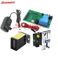 SUNWAYT SW-CB9 JY-15A Minuteur Sélecteur de Pièces Monnayeur 12V DC Carte d'Adaptation d'Alimentation Métal Plastique Dispositif de Contrôle Multi-Pièces Personnalisable pour Jeux