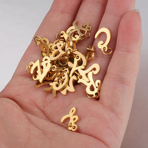 Colgante Inicial de Acero Inoxidable Resistente al Agua, Colgante con Letras Pequeñas del Alfabeto, con Letras de Oro, para Fabricación de Joyas <span class=keywords><strong>y</strong></span> Accesorios - Product Image 2