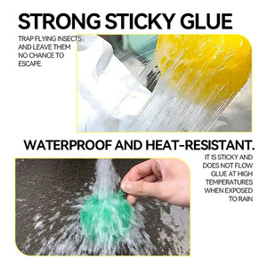 Citrus Fruit Fly Trap Ball <b>Plastic</b> Sticky Insect Catcher Needle Bee Attractant Sticky Fly Catcher Bee Attractant State Liquid - Product Image 5