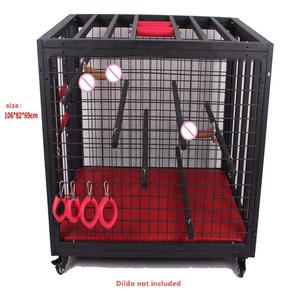 Grande <span class=keywords><strong>Cage</strong></span> d'amour BDSM Bondage Sex Furniture <span class=keywords><strong>Cage</strong></span> pour chien en métal Outil de retenue d'esclave <span class=keywords><strong>Cage</strong></span> d'entraînement pour femmes hommes Couples - Product Image 1