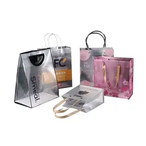 Manufacturers Wholesale Luxury Clothing Packaging Custom LOGO Shopping Pvc Gift Bags Transparent Bag