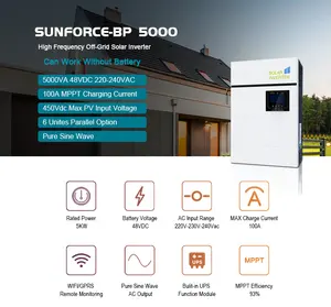 Sacolar Solar Inverter 5kw 10kw 5000es 5000w 48vdc Off Grid Solar Inverter No Load Power Consumption 50w
