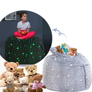 Hot Selling Lazy Sofa Gefüllte Glow In The Dark Leuchtende Tier Sitzsack Aufbewahrung stuhl