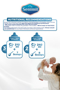 Leche de Crecimiento Senimil 3, 400g, Estándar Europeo, Leche en Polvo para Niños Pequeños, Etapa 3, Sin Aceite de Palma, Sin Glucosa, Enriquecida con DHA, GOS y FOS - Product Image 4