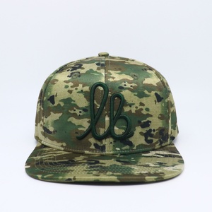 Casquettes Snapback Personnalisées 100% Polyester 6 Panneaux Broderie 3D Camouflage Tissu Velours Oxford Style Sportif Tendance Logo en Caoutchouc - Product Image 1