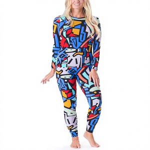 Women's <b>Thermal</b> Long Johns Long Sleeve Bottoming Standard All Seasons Seamless 100% Cotton Neck Winter 2-Piece Set - Product Image 1