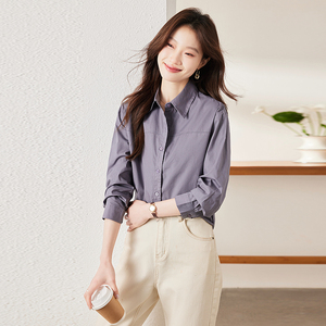 เสื้อชีฟองสีขาวสำหรับสาวออฟฟิศเสื้อลำลองแขนสั้นฤดูร้อนทอ5327<span class=keywords><strong>ล</strong></span>ายพื้น - Product Image 4