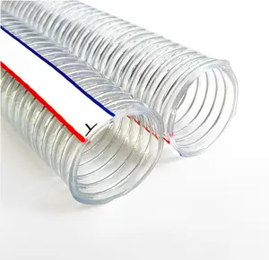 Venda Direta Da Fábrica De Alta Qualidade Flexível Transparente Reforçado Malha Mangueira PVC Espiral Steel Wire Tube