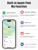 Portefeuille intelligent fin et minimaliste avec protection RFID, poche avant, porte-cartes et suivi GPS