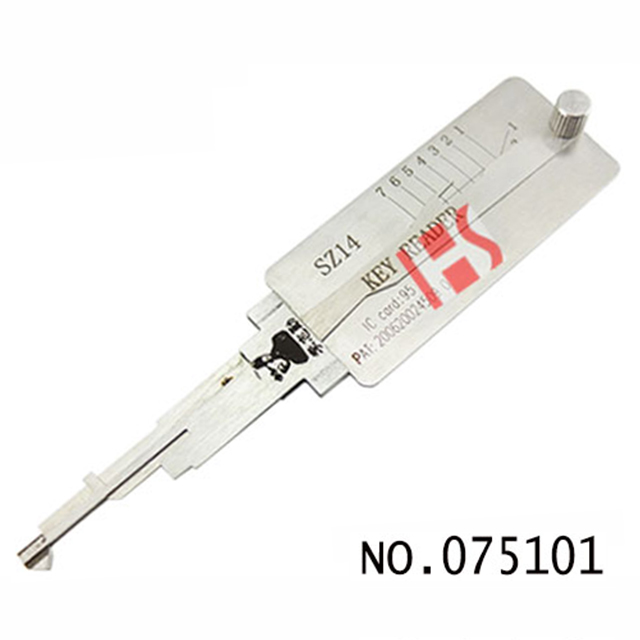 Lishi Pick Lockpick Toolスチールモーターサイクルキー歯番号