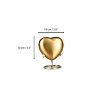 Urna Conmemorativa para Mascotas, Pequeña, en Forma de Corazón, de Aluminio, para Guardar Cenizas de Mascotas