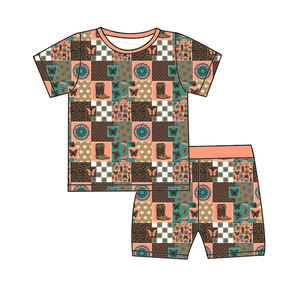 Dukung Pola dan Desain Anda Sendiri, Sesuaikan Set Piyama Serat Bambu yang Dicetak, Serat Bambu untuk Tidur Bayi - Product Image 1