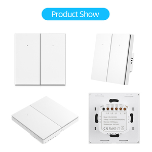 XZJ 2-Gang Smart Life Smart Switch WIFI Eu/UK Conectividad <span class=keywords><strong>PC</strong></span>/ABS Material Corriente máxima 16A Voltaje máximo 240V - Product Image 5