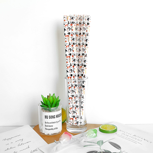 12-inch Reusable Witch <strong>Hat</strong> and Pumpkin Plastic Printed <strong>Straws</strong> Made of PP Material Eco-Friendly and BPA- Free - Product Image 2