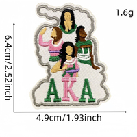 Écusson en fer brodé 3D en tissu brodé en forme de cœur Badges de sororité grecque pour vestes T-Shirts Sacs Chaussures Jeans Casquettes