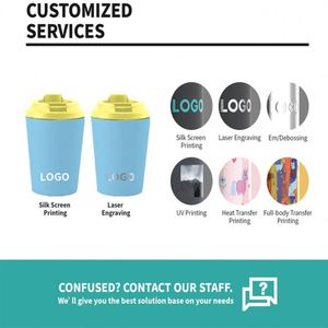 Mug de 12 oz, cadeaux d'affaires personnalisés, mugs à double paroi, tasse à café en acier inoxydable 304 - Product Image 4
