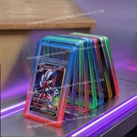 Plaque de protection arrière en TPU à paillettes dégradées 35pt pour cartes gradées, avec plaque acrylique transparente pour cartes PSA