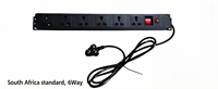Vente Flash - PDU en plastique 1U - Prise universelle 6 voies, prise standard UK/EU/US avec câble de 1,5 m en stock.
