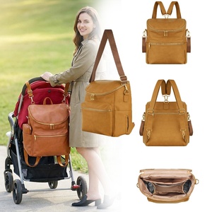 <span class=keywords><strong>Sac</strong></span> à dos à <span class=keywords><strong>langer</strong></span> grande capacité 30-40L en cuir PU résistant à l'eau, antivol, avec porte-bouteille isotherme, <span class=keywords><strong>sac</strong></span> de maternité pratique - Product Image 1