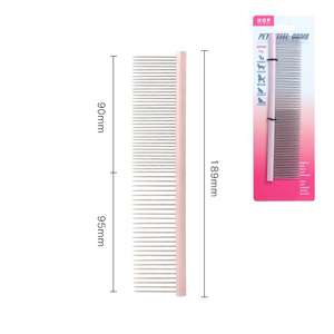 Peines de acero inoxidable de una sola cara para mascotas, cepillo para eliminar el pelo, masajeador para perros y gatos, elimina nudos y pelo suelto - Product Image 6