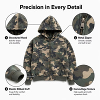 Sweat-shirt à capuche personnalisé avec imprimé camouflage, poche avant, streetwear pour hommes, fabricant
