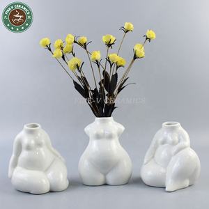Vase en céramique pour <span class=keywords><strong>femme</strong></span> nue, simple, abstrait, européen, bras, <span class=keywords><strong>buste</strong></span>, portrait dans le salon, arrangement de fleurs, art corporel - Product Image 3