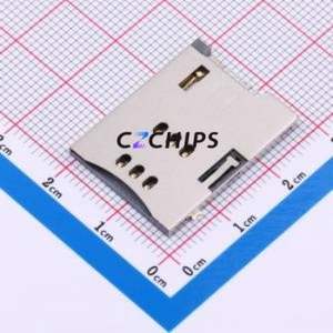 C7050-02 SIM Card Connector SMD Connector ( Card Connection Type: Self-Return Type )( Body Max Height: 1.8mm ) - Product Image 1