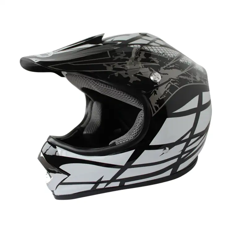Kylin Helm Sepeda Motor Anak Muda, Helm Motocross ATV dengan Stiker Bahan ABS Off Road Helm Sepeda Motor Casco Khusus