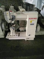 Machine à coudre simple et double aiguille, 810/820 pièces, roue dorée, pour couture de lit haut