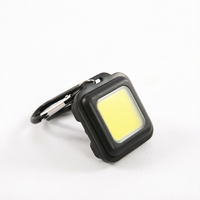 Senter Gantungan Kunci LED COB Mini Lampu Kerja Magnetik USB Dapat Diisi Ulang Lampu Perbaikan Darurat Multifungsi Portabel untuk Luar Ruangan