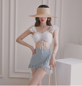 Conjunto corto <span class=keywords><strong>de</strong></span> dos piezas para mujer, conjunto <span class=keywords><strong>de</strong></span> ropa, faldas, <span class=keywords><strong>traje</strong></span> <span class=keywords><strong>de</strong></span> <span class=keywords><strong>baño</strong></span>, <span class=keywords><strong>traje</strong></span> <span class=keywords><strong>de</strong></span> <span class=keywords><strong>baño</strong></span> Sexy Vintage personalizado para niñas - Product Image 4