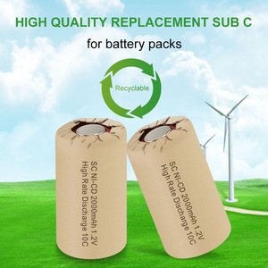 SC NI-CD Sous C <span class=keywords><strong>4</strong></span>/5 1500mAh 2000mAh 2500mAh 3000mAh 3500mAh 1.2 mAh V NICD <span class=keywords><strong>Batterie</strong></span> Rechargeable Pour Urgence Incendie - Product Image 6