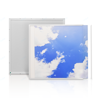 Plafonnier ultra mince 40w 2x2 600x600 de lucarnes artificielles décoratives d'intérieur de toit a mené la lumière à panneau plat de nuage bleu de ciel