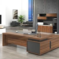 Table de bureau de luxe avec rangement réglable, mobilier moderne avec Partition pour ordinateur