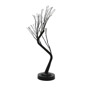 Manufacturers sell hot selling led tree light button family holiday LED copper wire light bedroom black modeling light